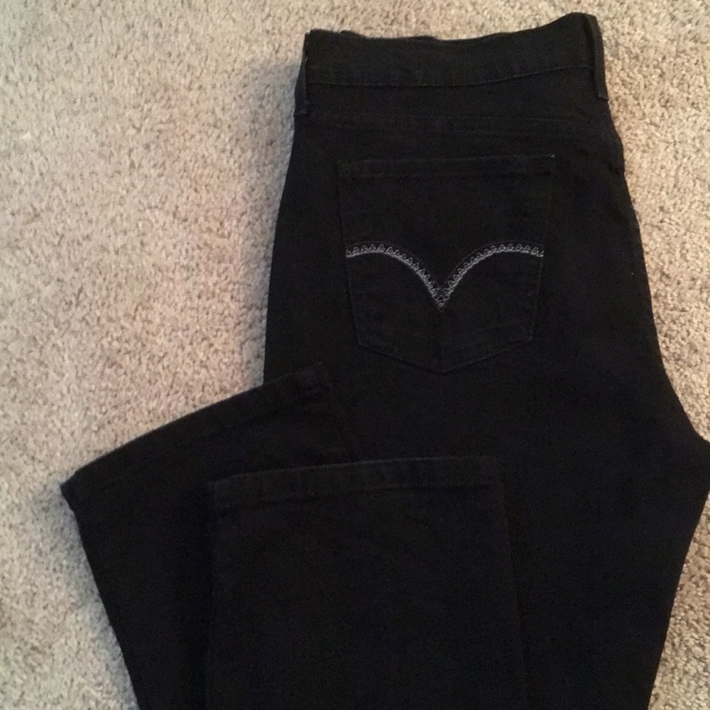 LEVIS 505 STRAIGHT LEG BLACK JEANS
